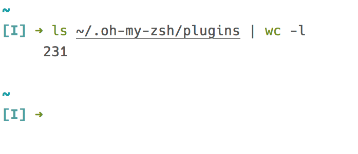 over 200 oh my zsh plugins